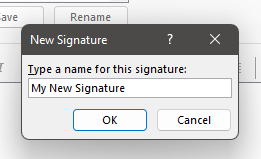 Name new signature