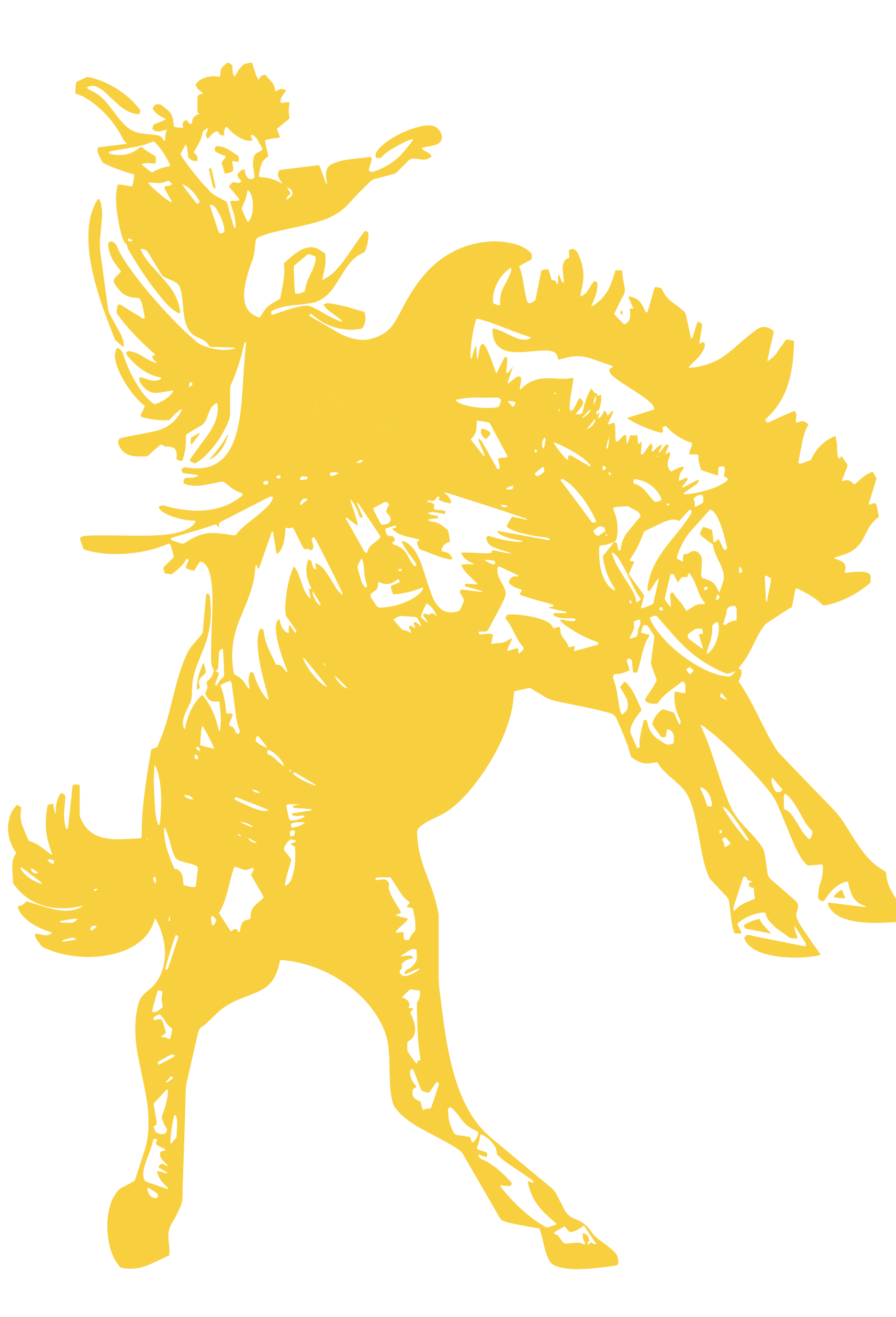 Broncbuster Mascot - GOLD
